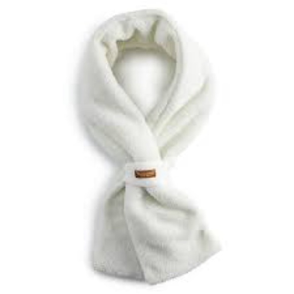 Like New Koolaburra by UGG Sherpa Pull Through Scarf One Size Ivory Warm Soft - Picture 3 of 3
